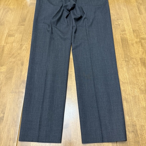 Theory Marlo pants men's 34 black‎ gray stripe stretch wool work trousers slacks - Picture 4 of 11